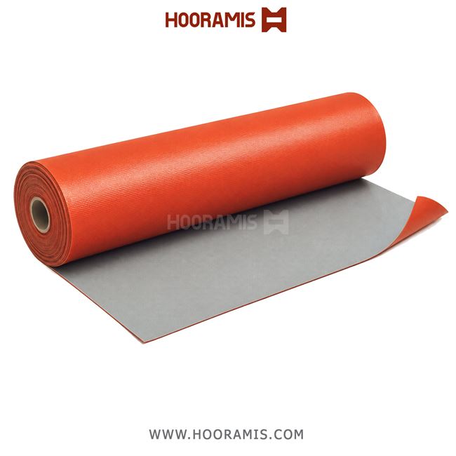 پارچه دو رو سیلیکون 900 گرم قرمز/خاکستری با ضخامت 1 (Silicone double-sided 900*1 R/G)